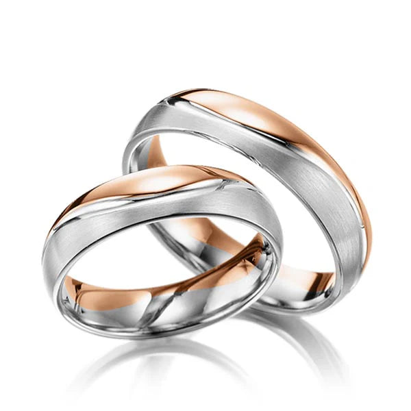 Argolla Matrimonio Bicolor Twisted