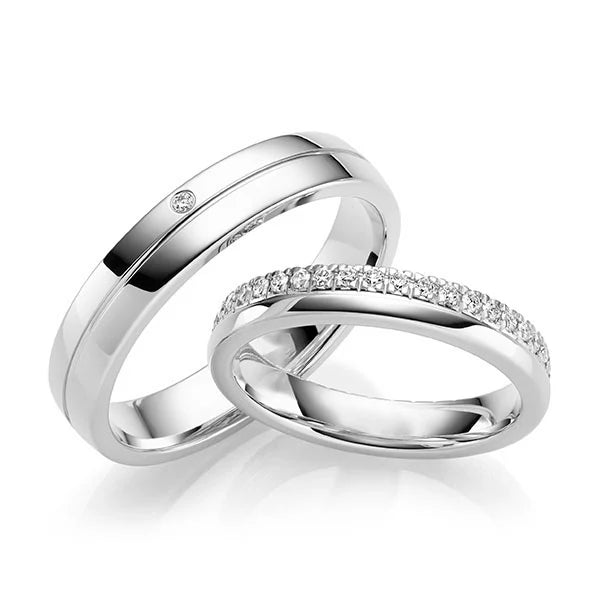 Argolla Matrimonio Split con diamantes