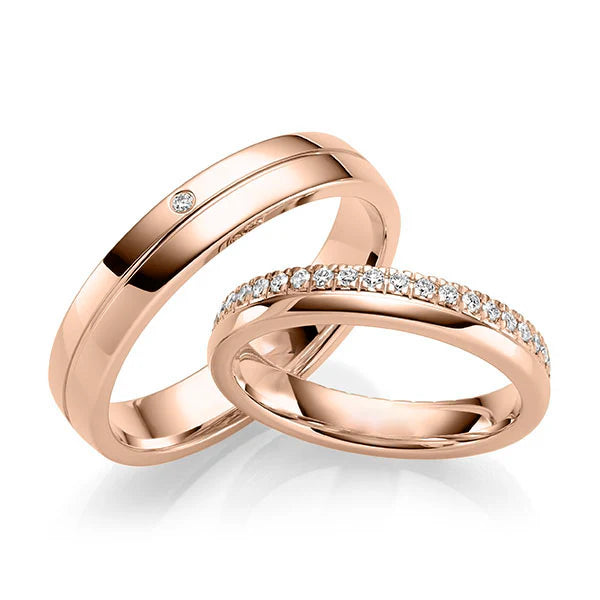 Argolla Matrimonio Split con diamantes