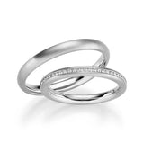 Argollas Slim con diamantes en riel